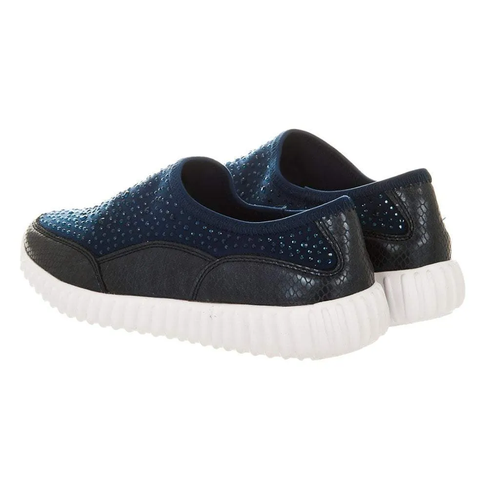 Shenay Ladies Flat Diamante Running Shoe