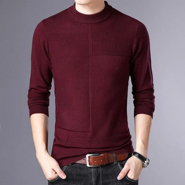 Simple Knit Pullover Crew Neck Sweater