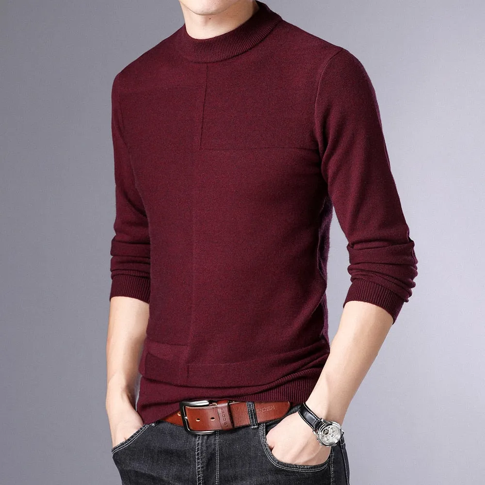 Simple Knit Pullover Crew Neck Sweater