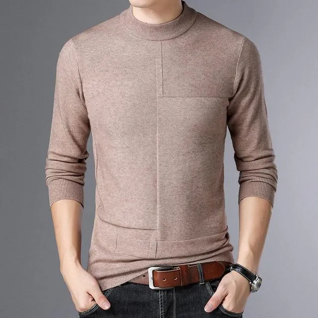 Simple Knit Pullover Crew Neck Sweater