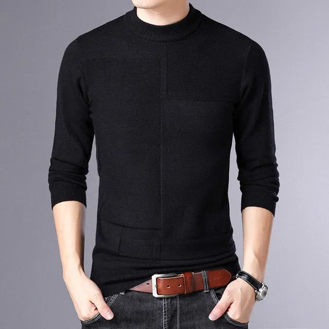 Simple Knit Pullover Crew Neck Sweater