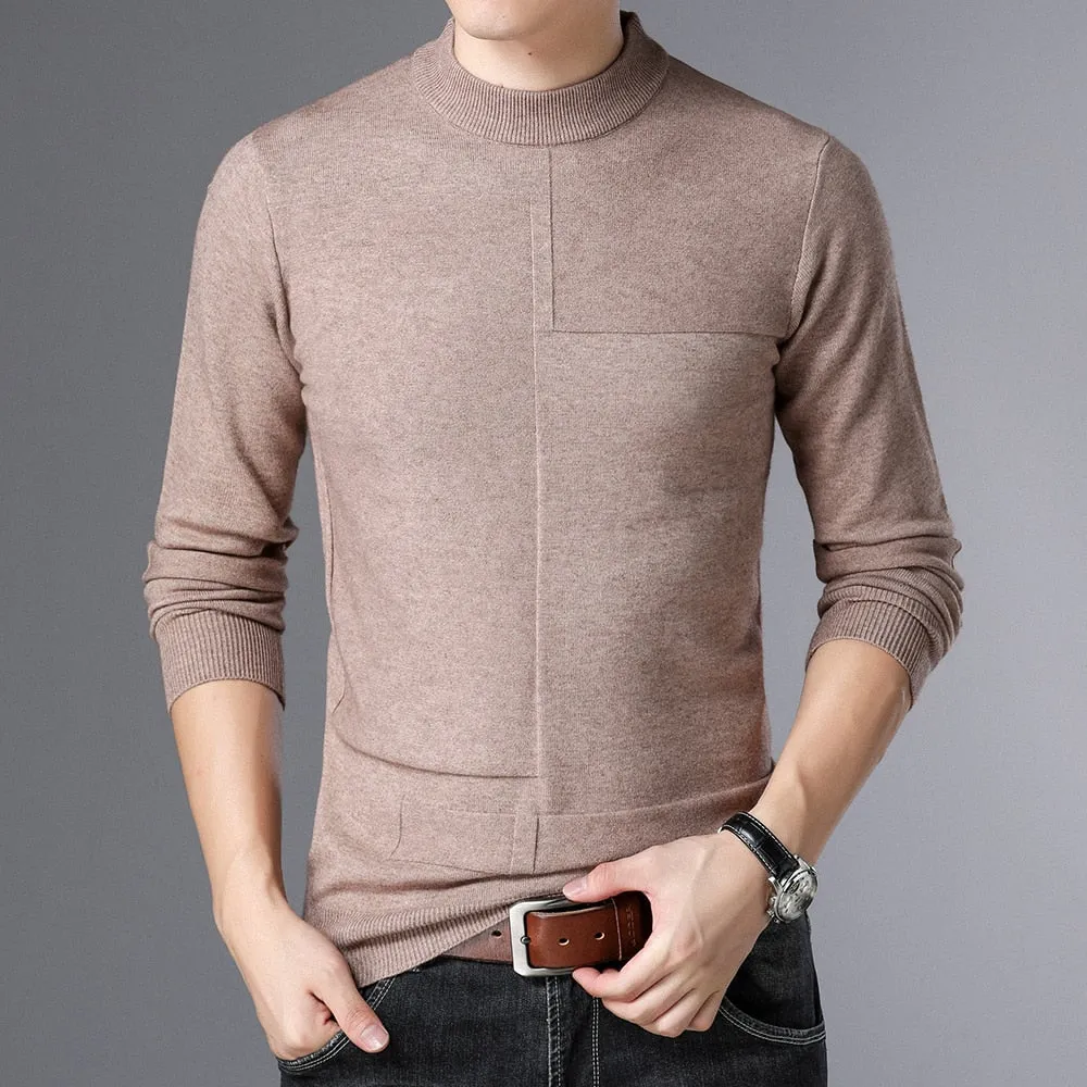 Simple Knit Pullover Crew Neck Sweater