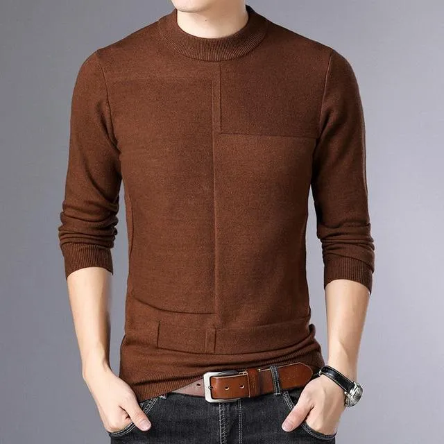 Simple Knit Pullover Crew Neck Sweater