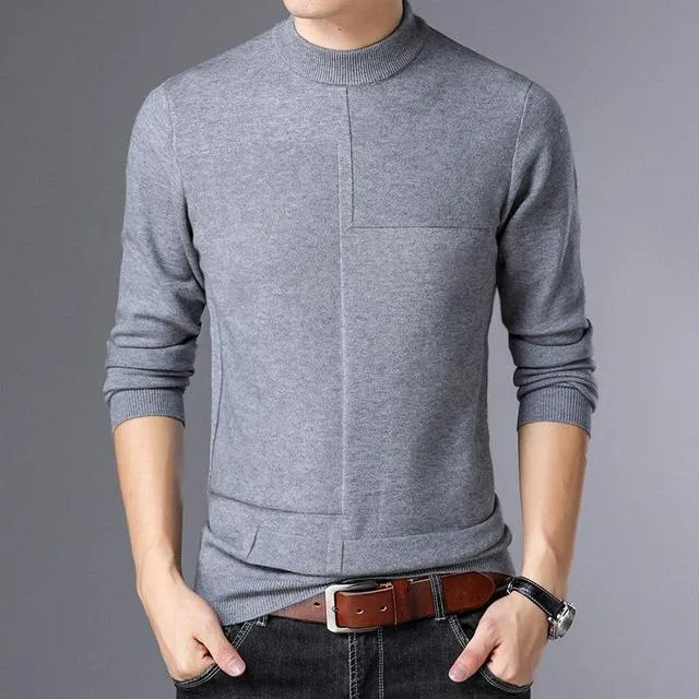 Simple Knit Pullover Crew Neck Sweater