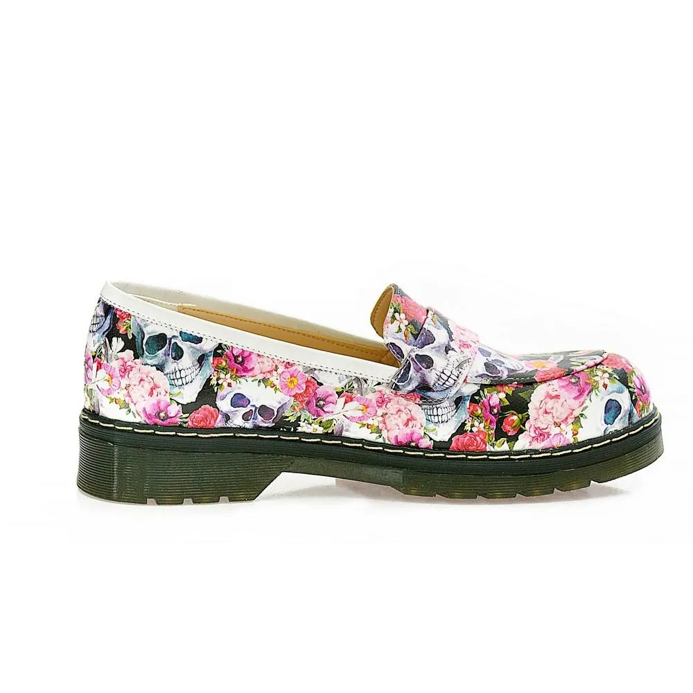 Skull Flower Garden Sneaker Shoes AMOX101