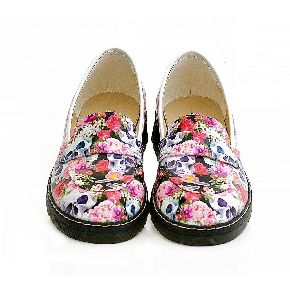 Skull Flower Garden Sneaker Shoes AMOX101