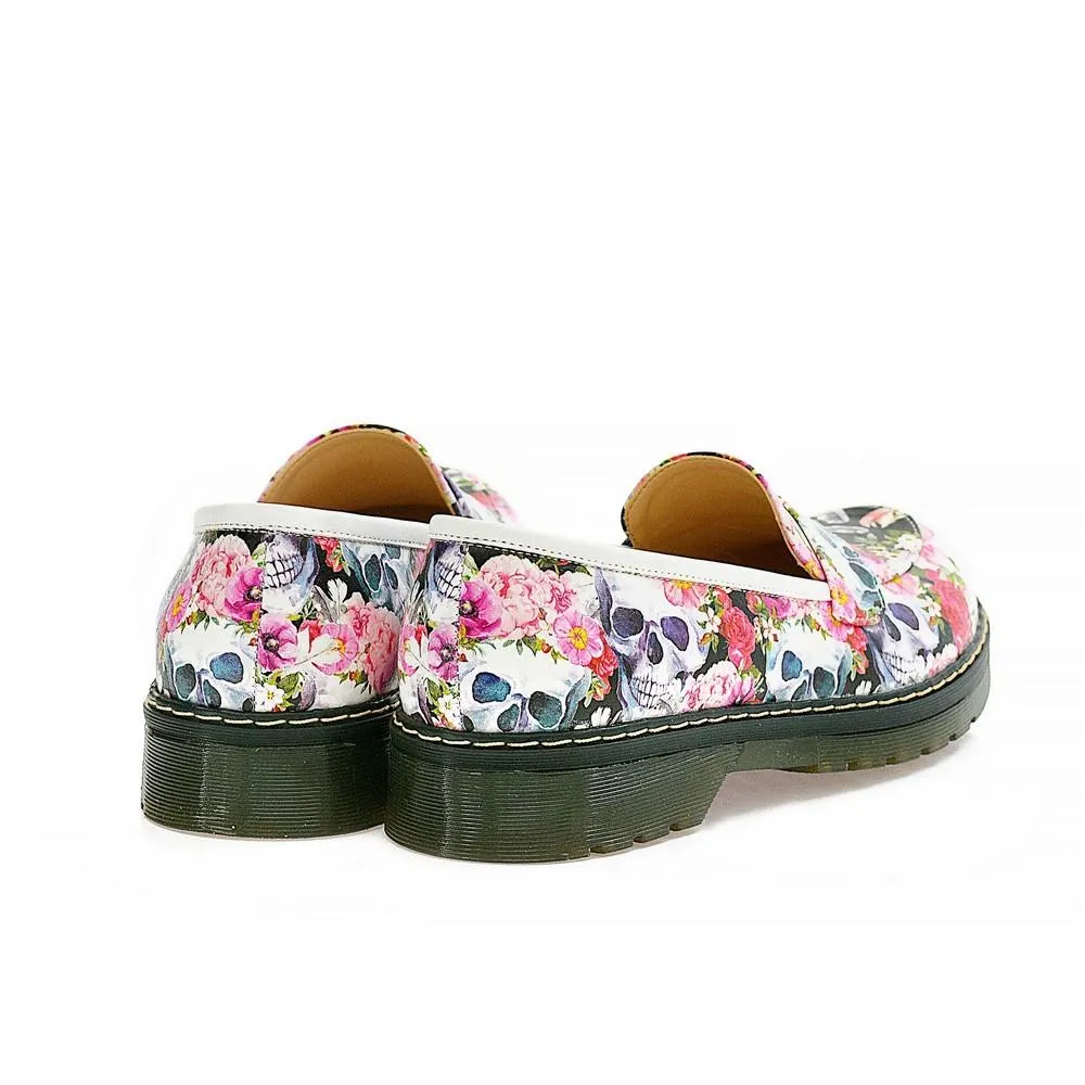 Skull Flower Garden Sneaker Shoes AMOX101