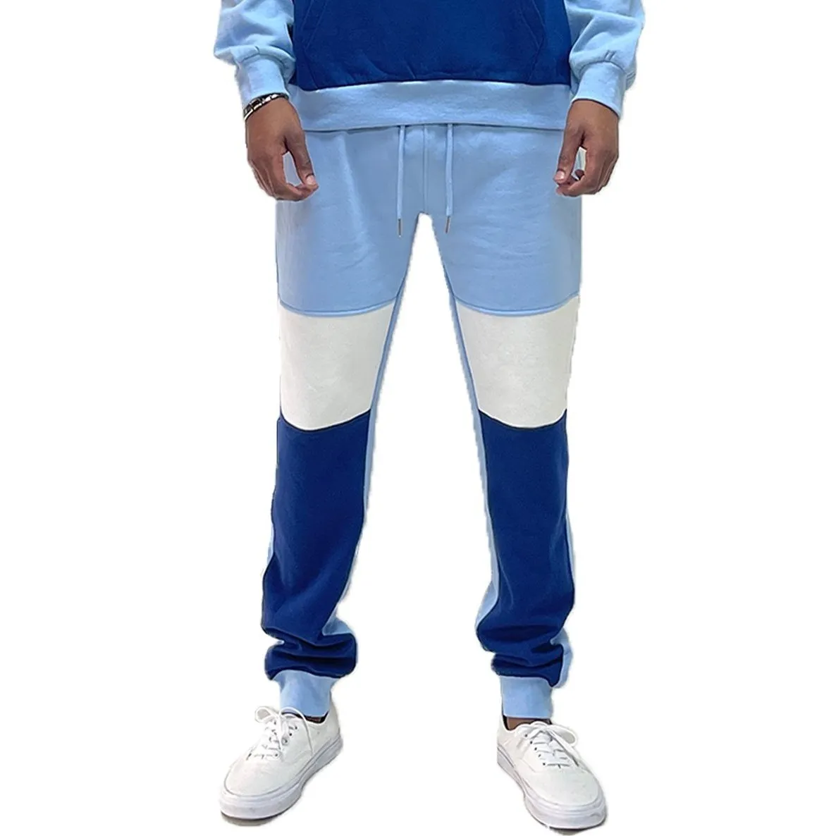 Sky Blue Color Block Sweats