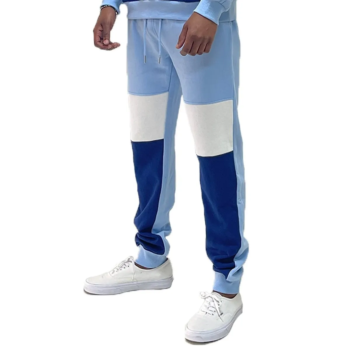 Sky Blue Color Block Sweats