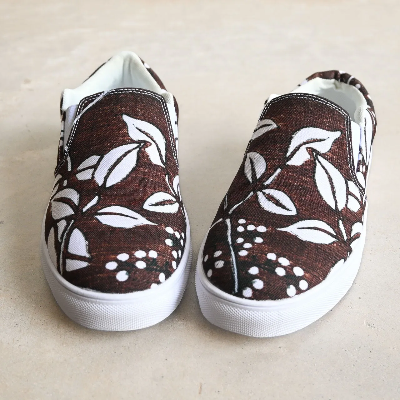 Slip-on Canvas Shoes - Island Leaves