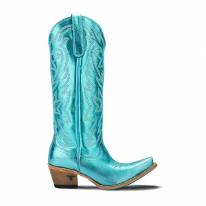 Smokeshow Embroidered Metallic Snip Toe Zippered Cowboy Boots