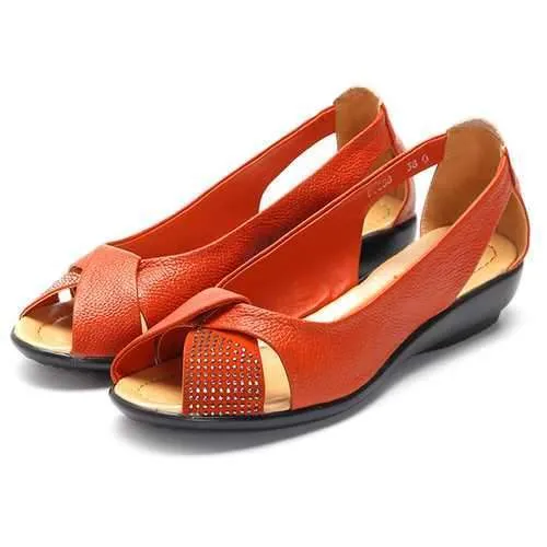 SOCOFY  Casual Leather Flats