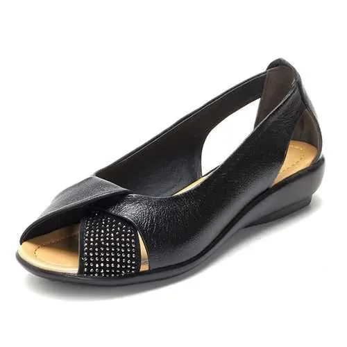 SOCOFY  Casual Leather Flats