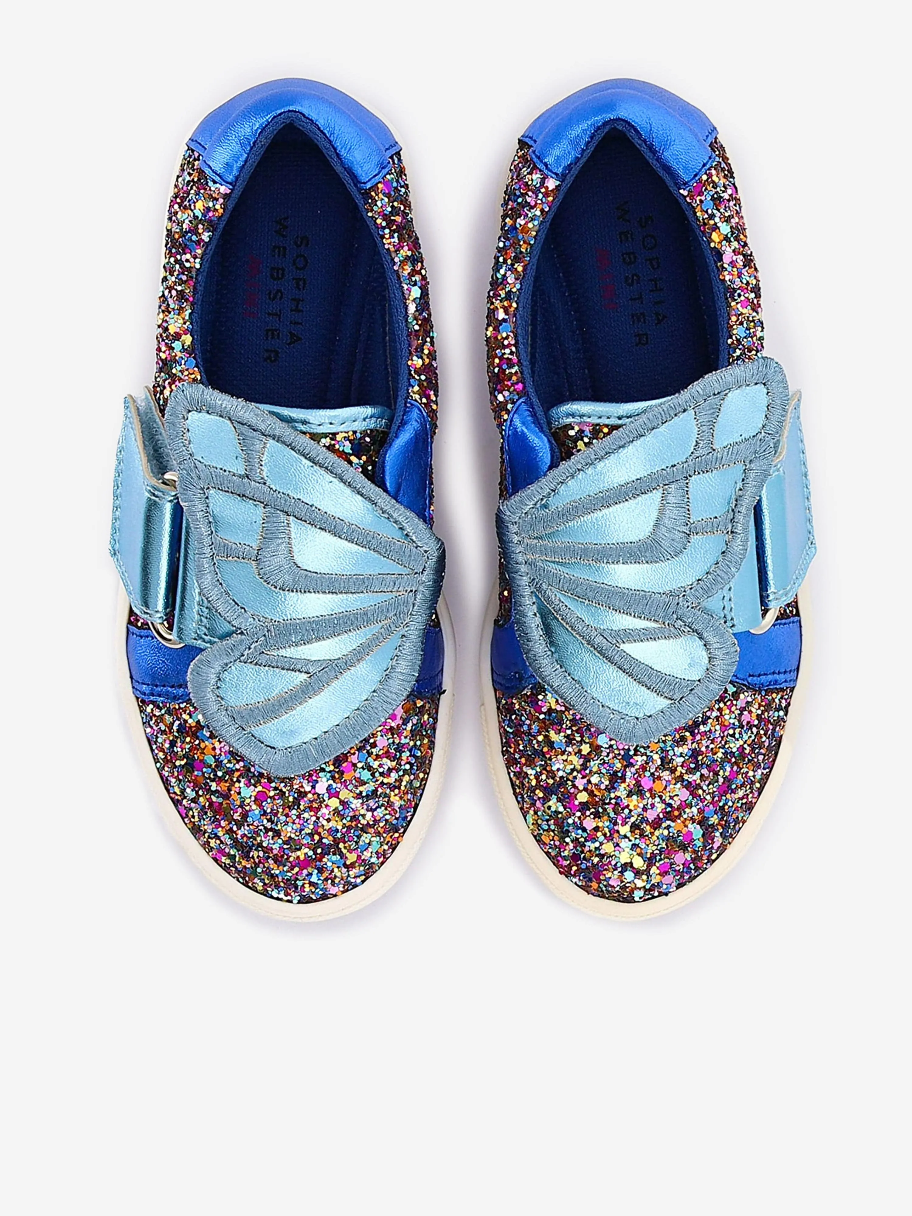 Sophia Webster Girls Butterfly Trainers in Blue