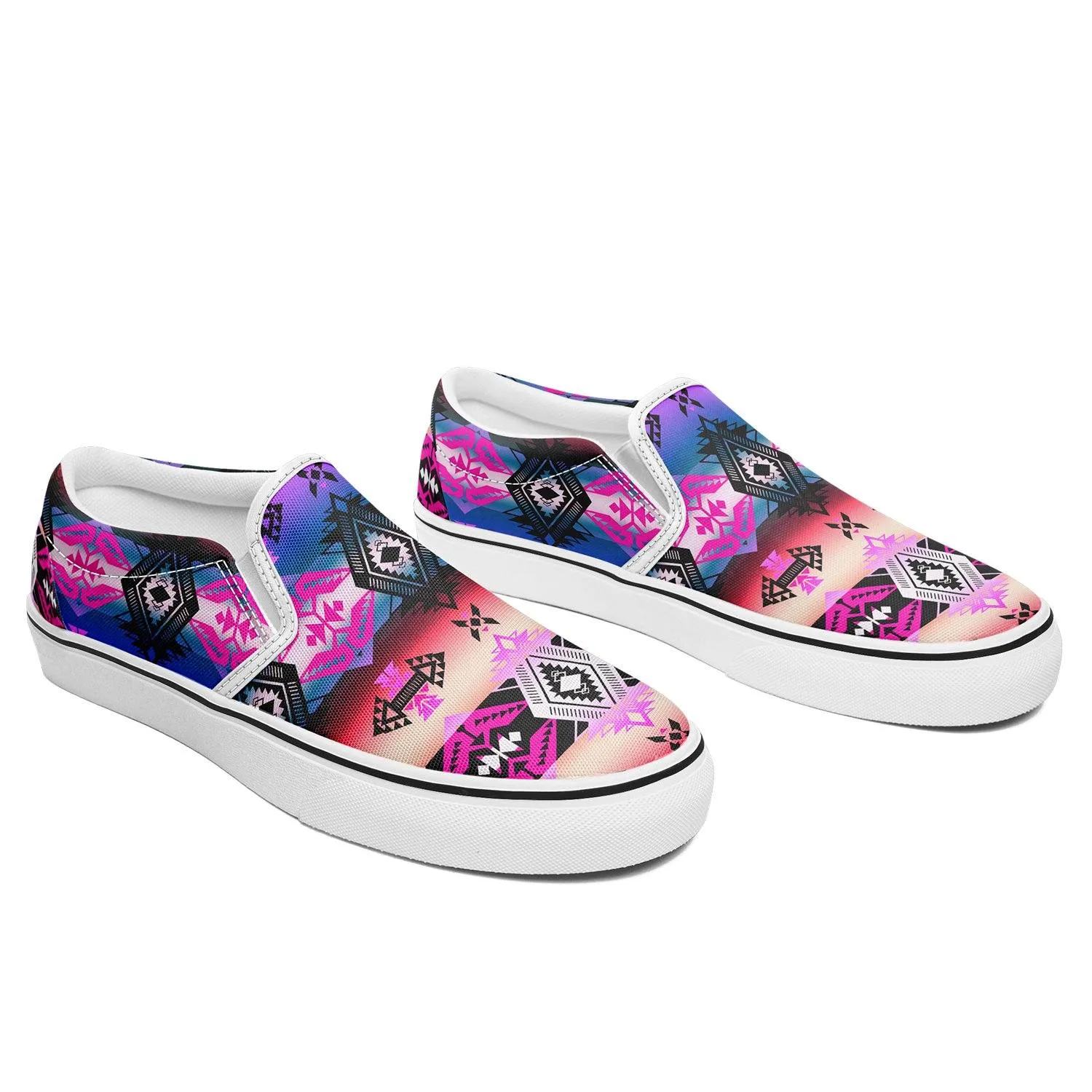 Sovereign Nation Skies Otoyimm Kid's Canvas Slip On Shoes