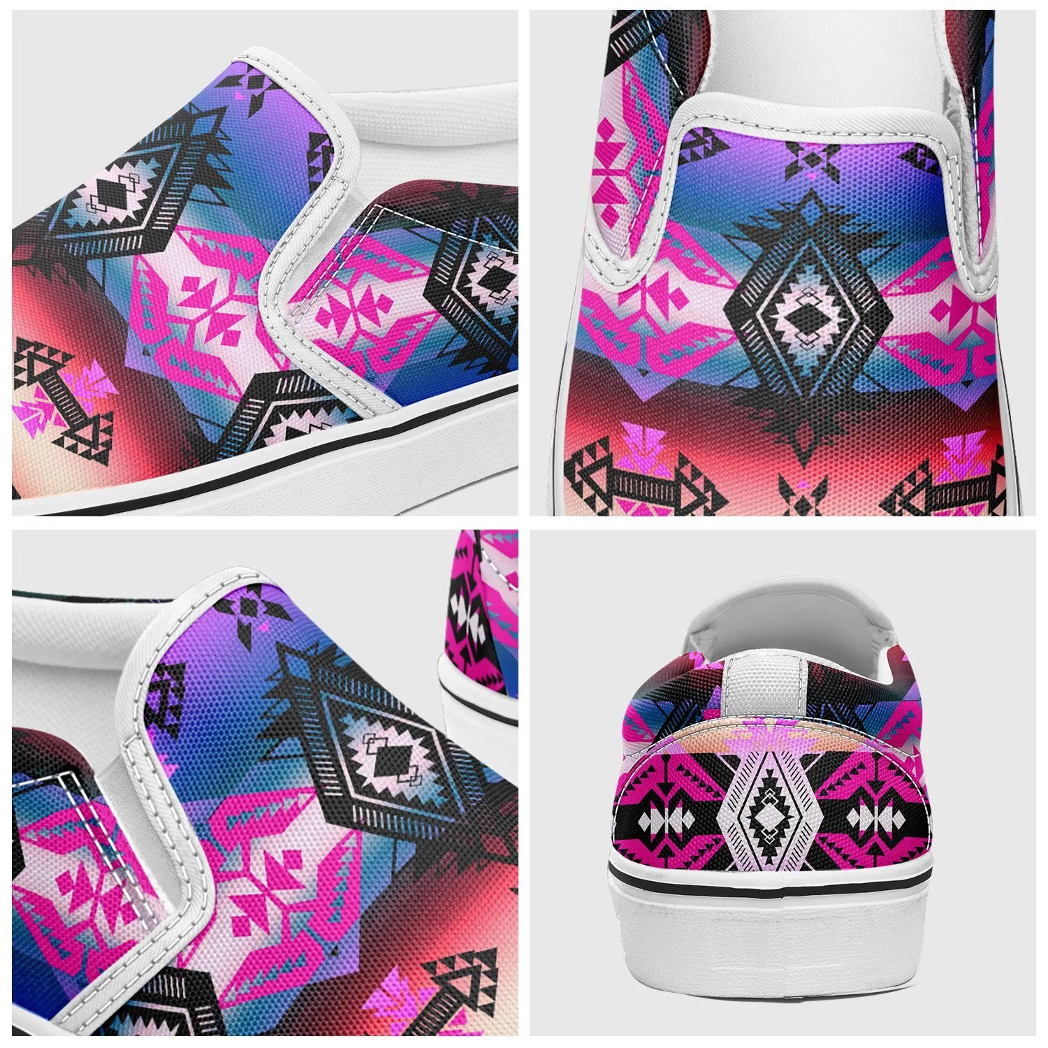 Sovereign Nation Skies Otoyimm Kid's Canvas Slip On Shoes