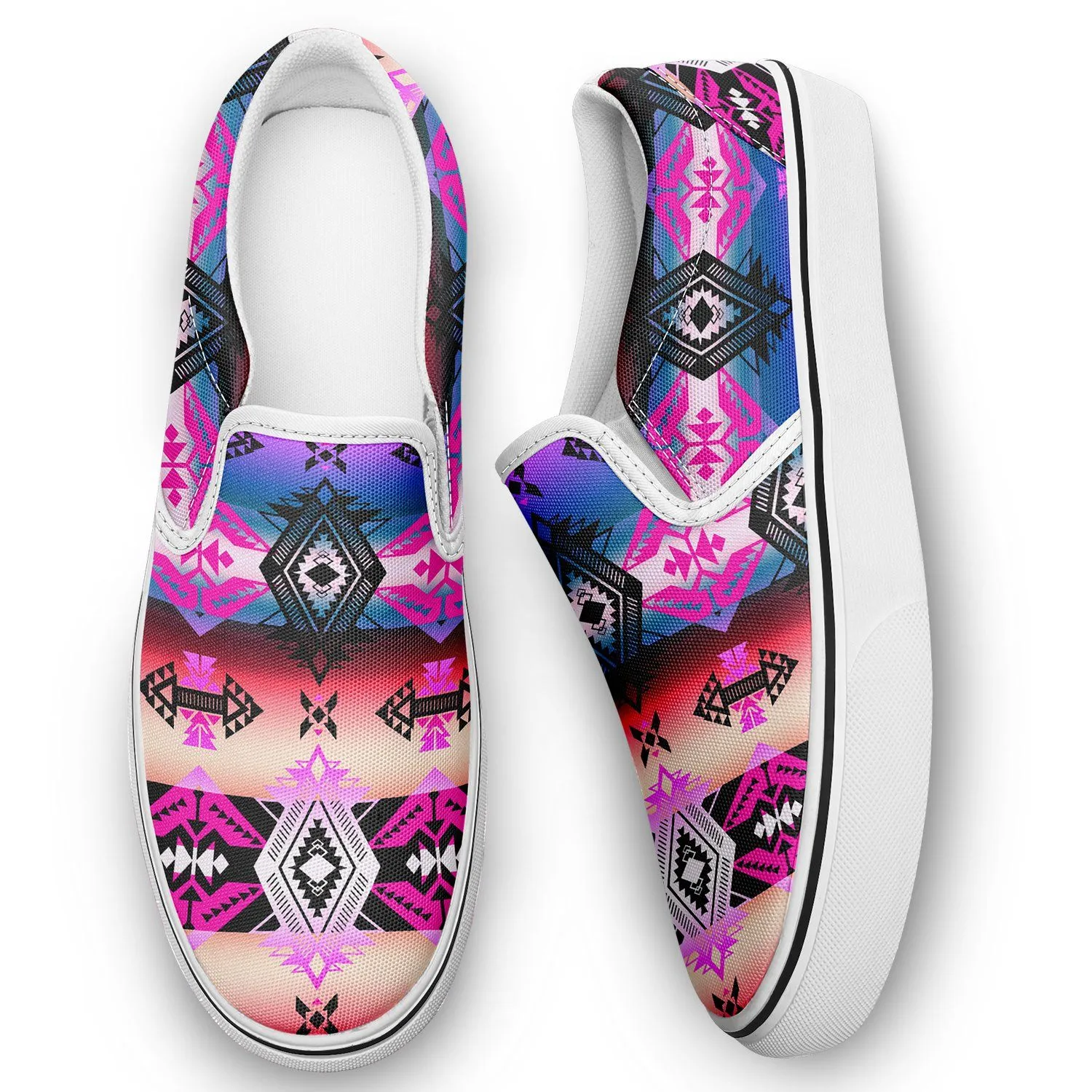 Sovereign Nation Skies Otoyimm Kid's Canvas Slip On Shoes