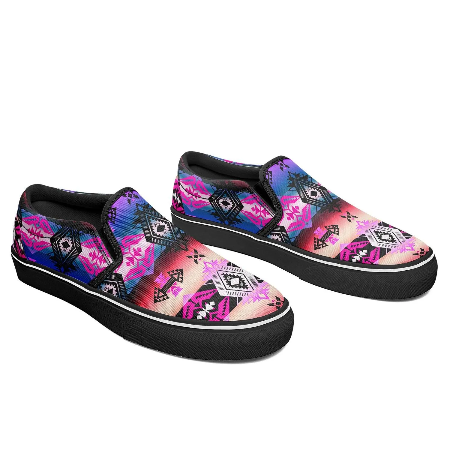 Sovereign Nation Skies Otoyimm Kid's Canvas Slip On Shoes