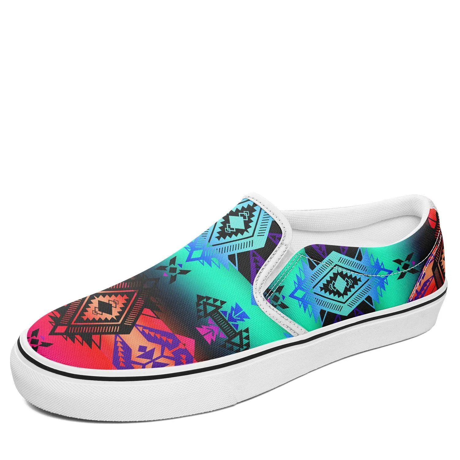 Sovereign Nation Sunrise Otoyimm Kid's Canvas Slip On Shoes