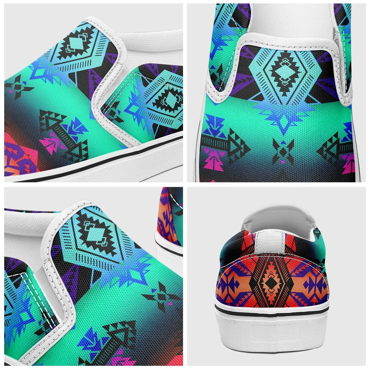 Sovereign Nation Sunrise Otoyimm Kid's Canvas Slip On Shoes