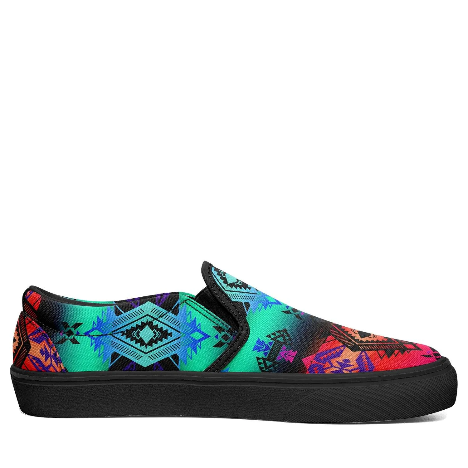 Sovereign Nation Sunrise Otoyimm Kid's Canvas Slip On Shoes