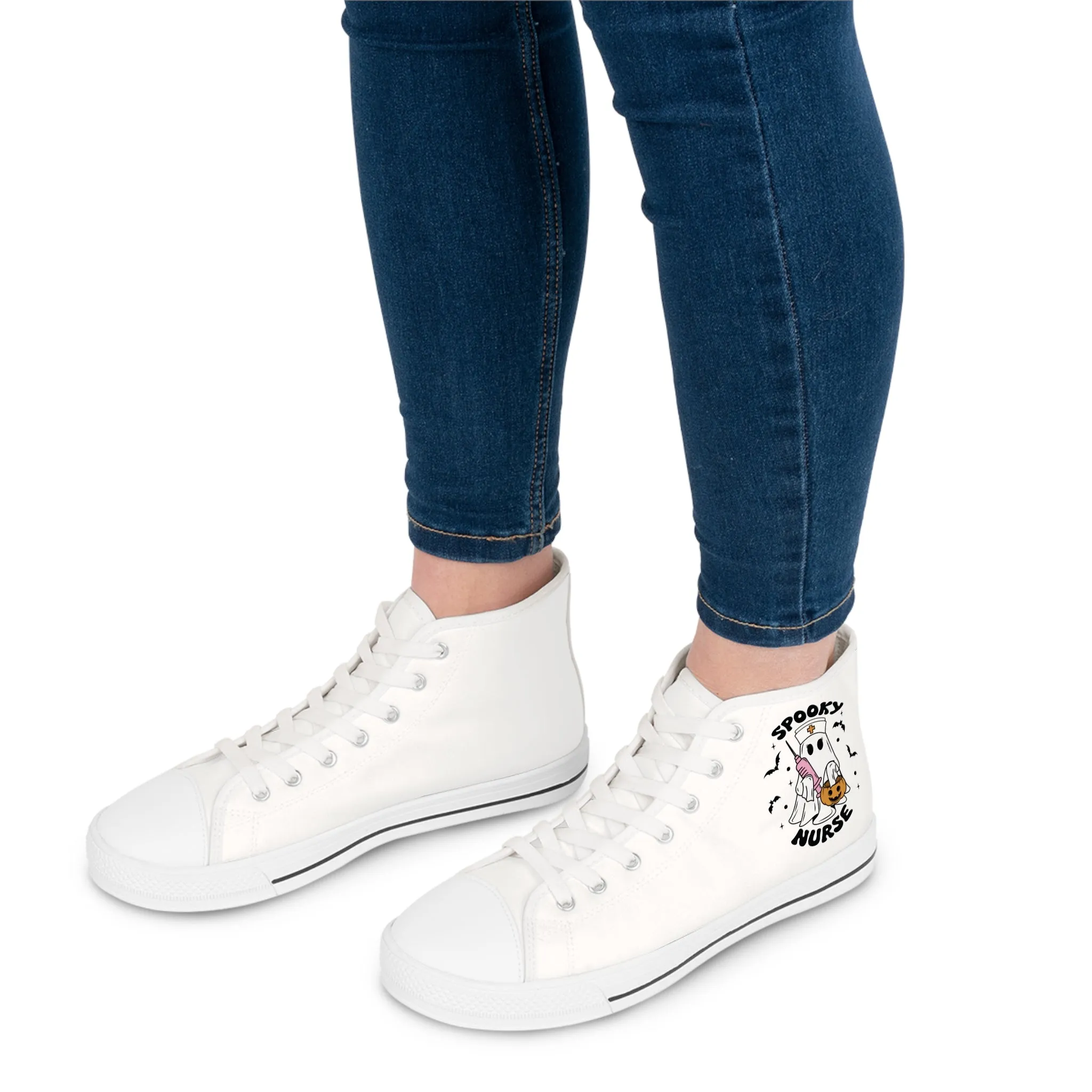 Spooky Nurse- Women's High Top Sneakers