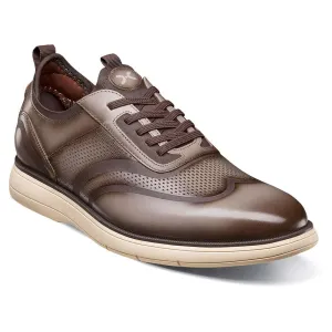 Stacy Adams Edgewood Taupe Men’s Wingtip Elastic Lace Up Shoes