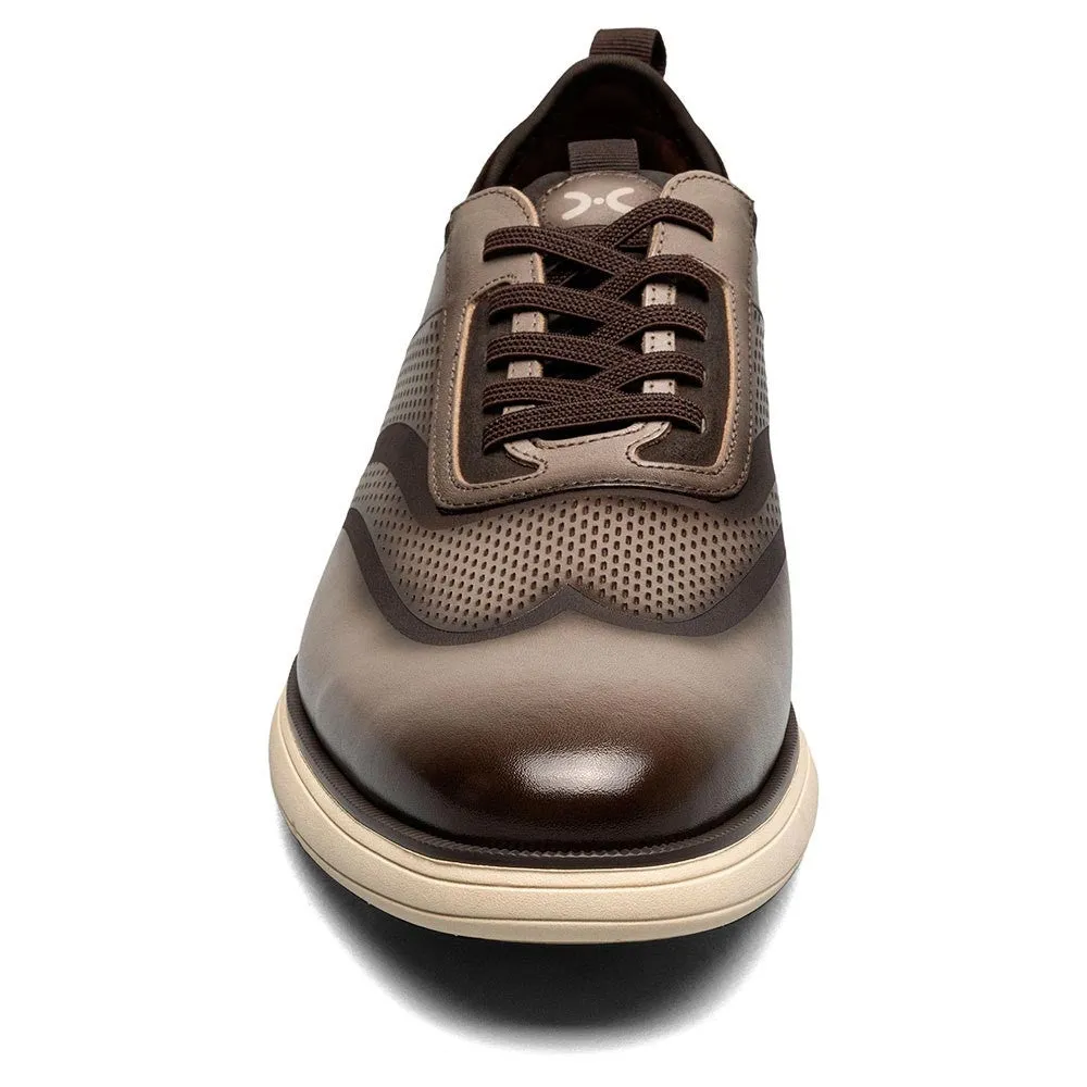 Stacy Adams Edgewood Taupe Men’s Wingtip Elastic Lace Up Shoes