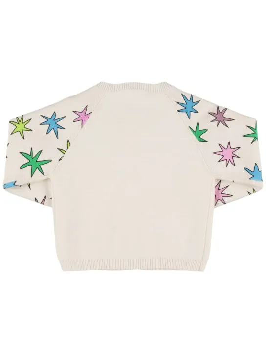 Stella McCartney Kids   Cotton knit cardigan w/ intarsia stars 