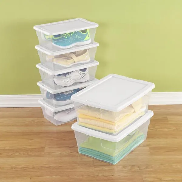 Sterilite 6 Quart Storage Box (6 Quart, White)