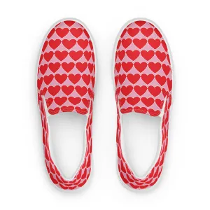 String of Hearts Women’s slip-on canvas shoes