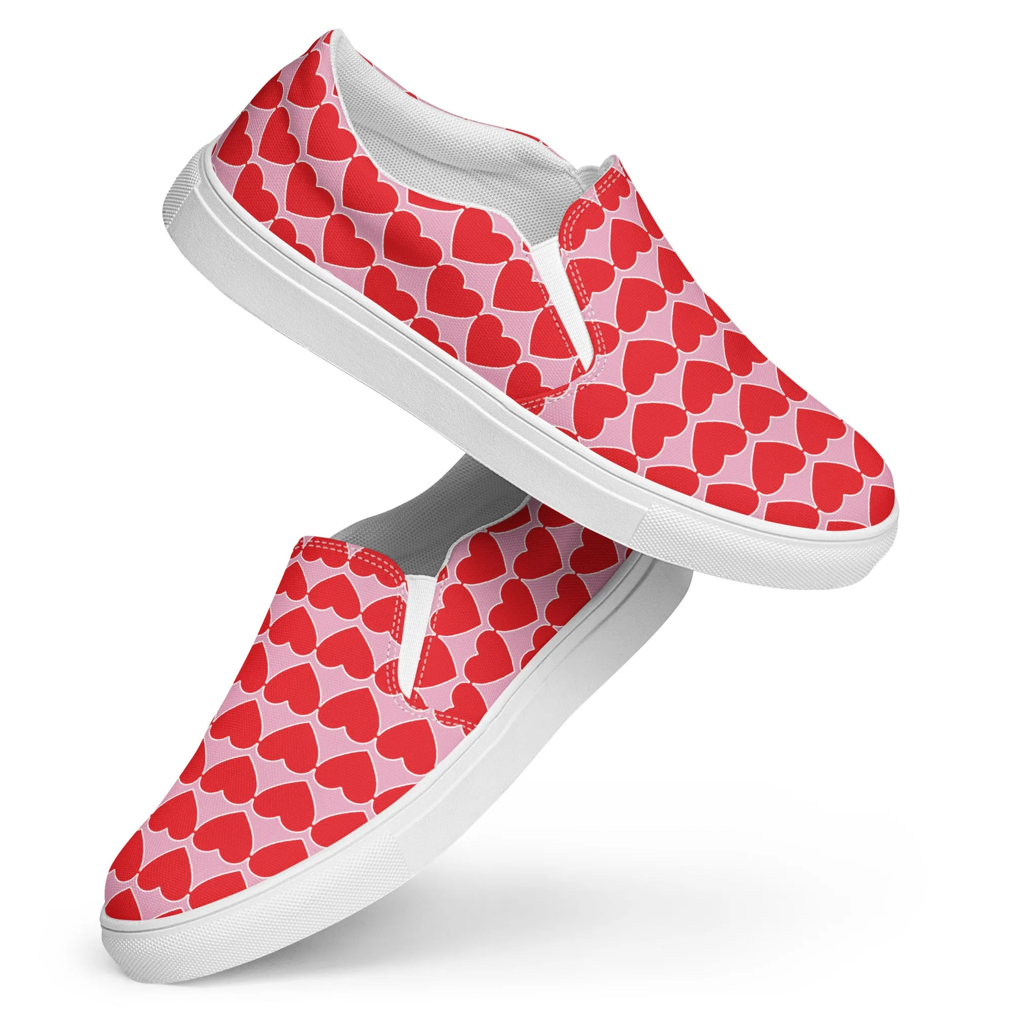 String of Hearts Women’s slip-on canvas shoes