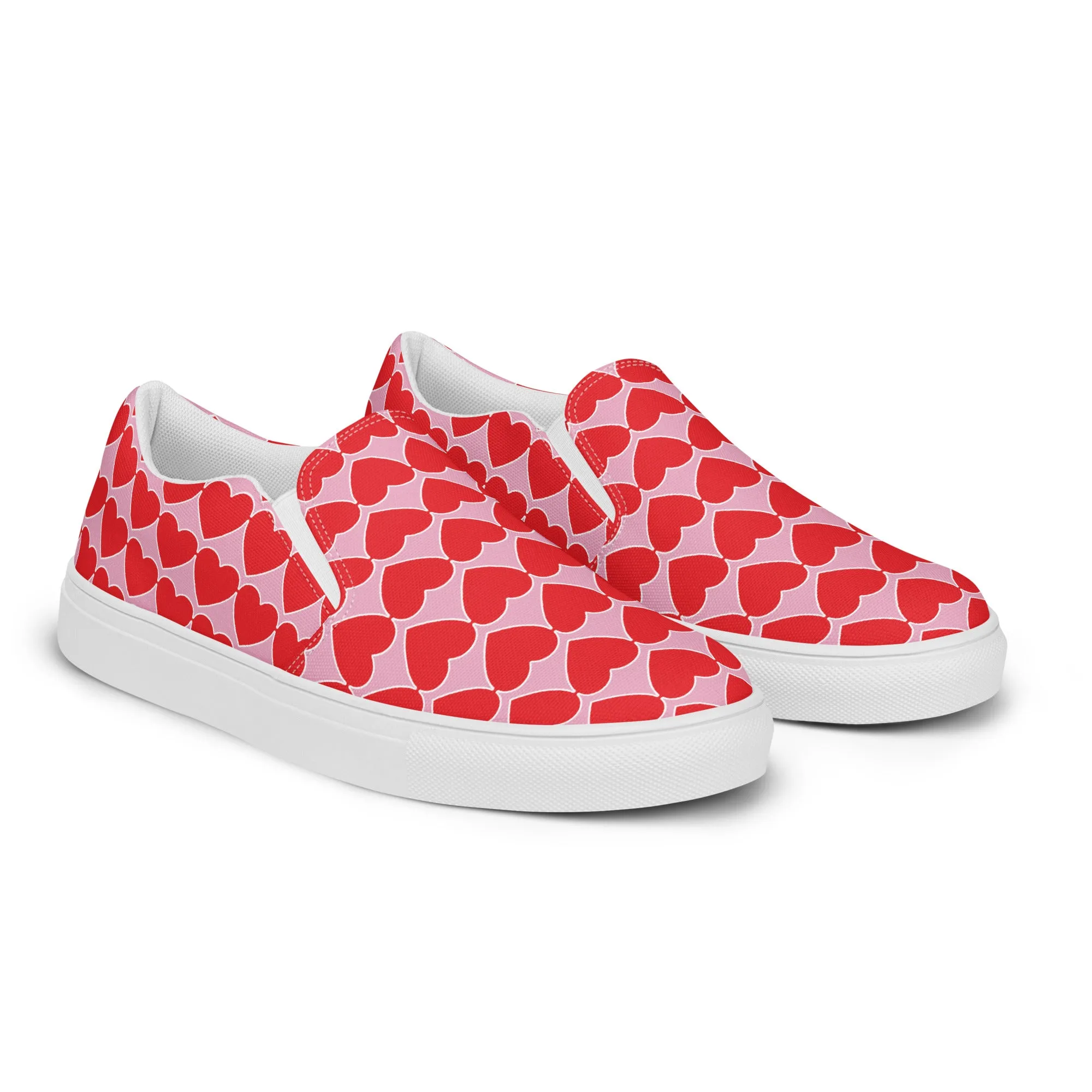 String of Hearts Women’s slip-on canvas shoes