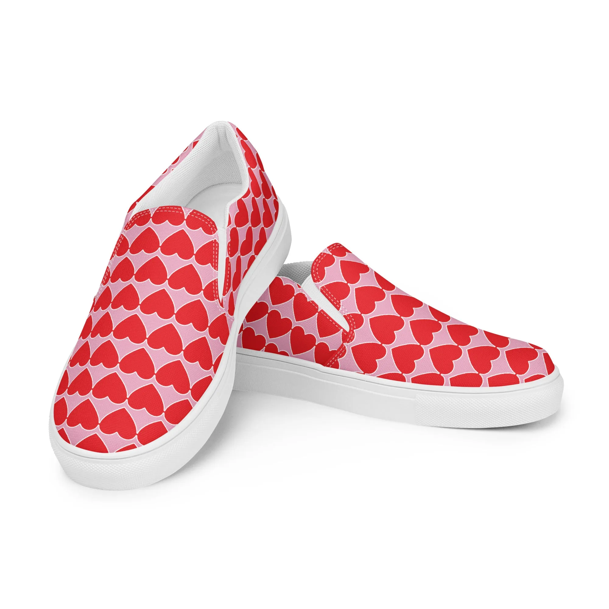 String of Hearts Women’s slip-on canvas shoes