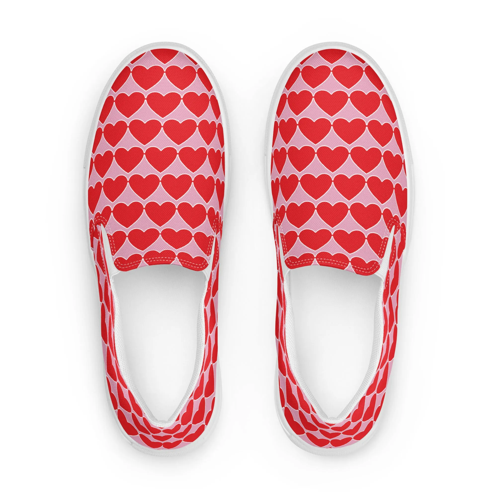 String of Hearts Women’s slip-on canvas shoes