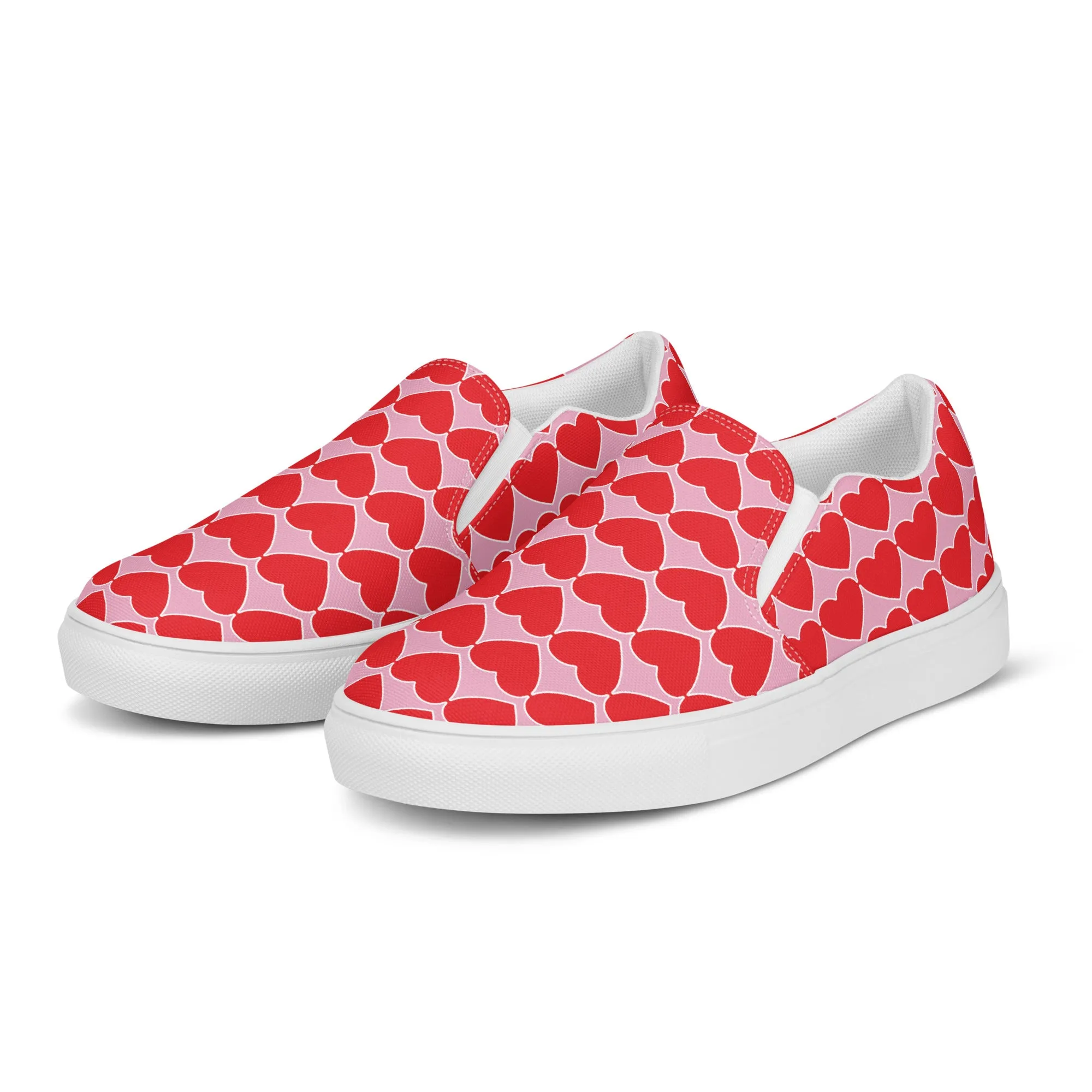 String of Hearts Women’s slip-on canvas shoes