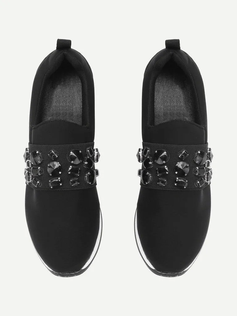 Studded Detail Low Top Trainers