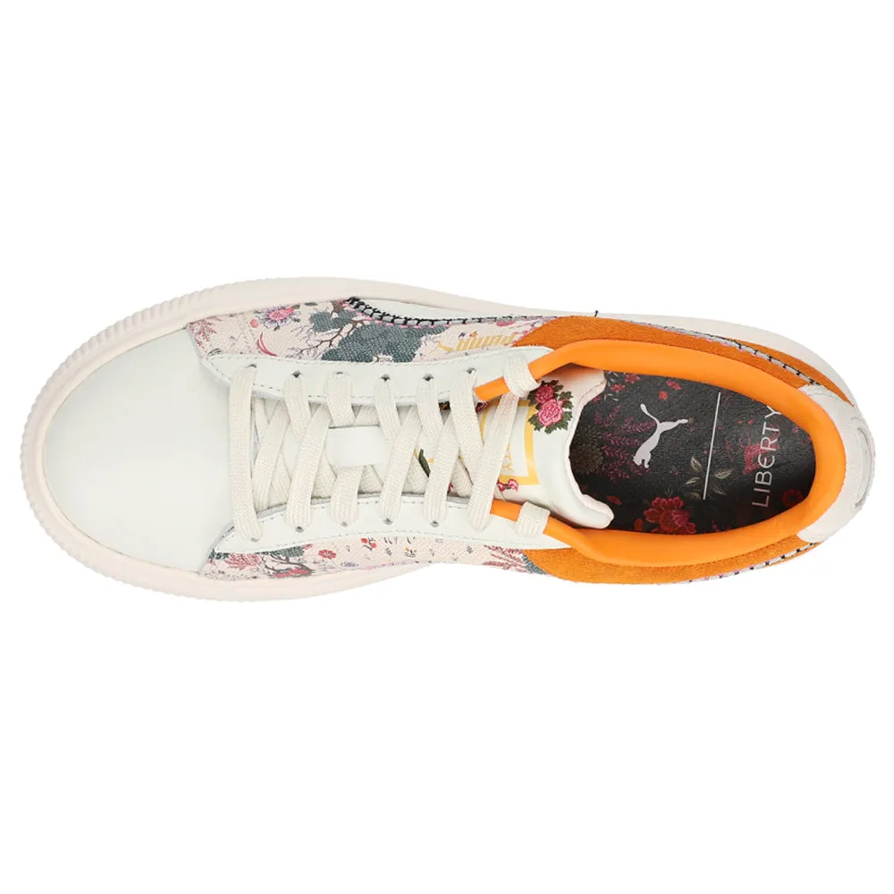 Suede Mayu Floral Liberty Lace Up Sneakers