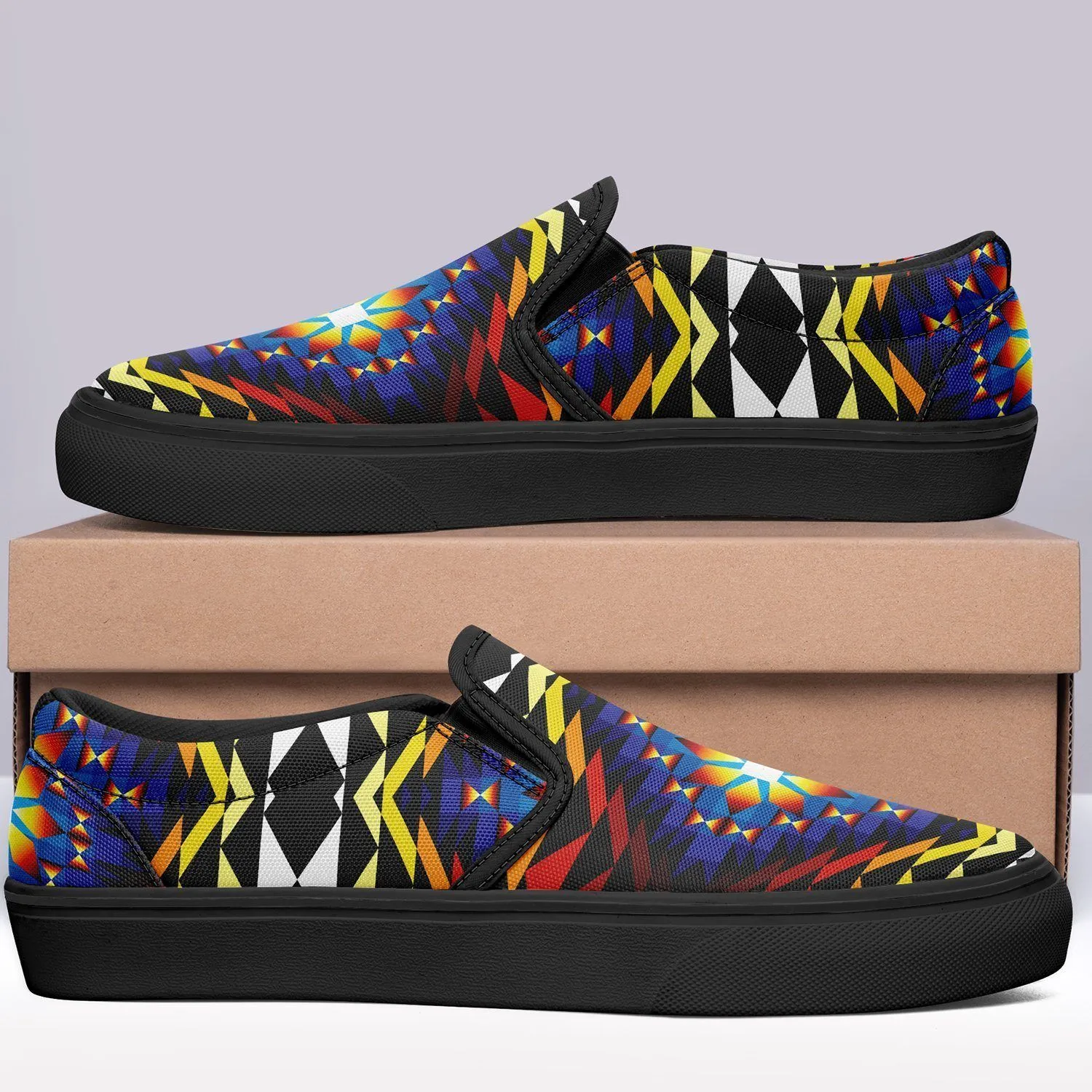 Sunset Blanket Otoyimm Kid's Canvas Slip On Shoes