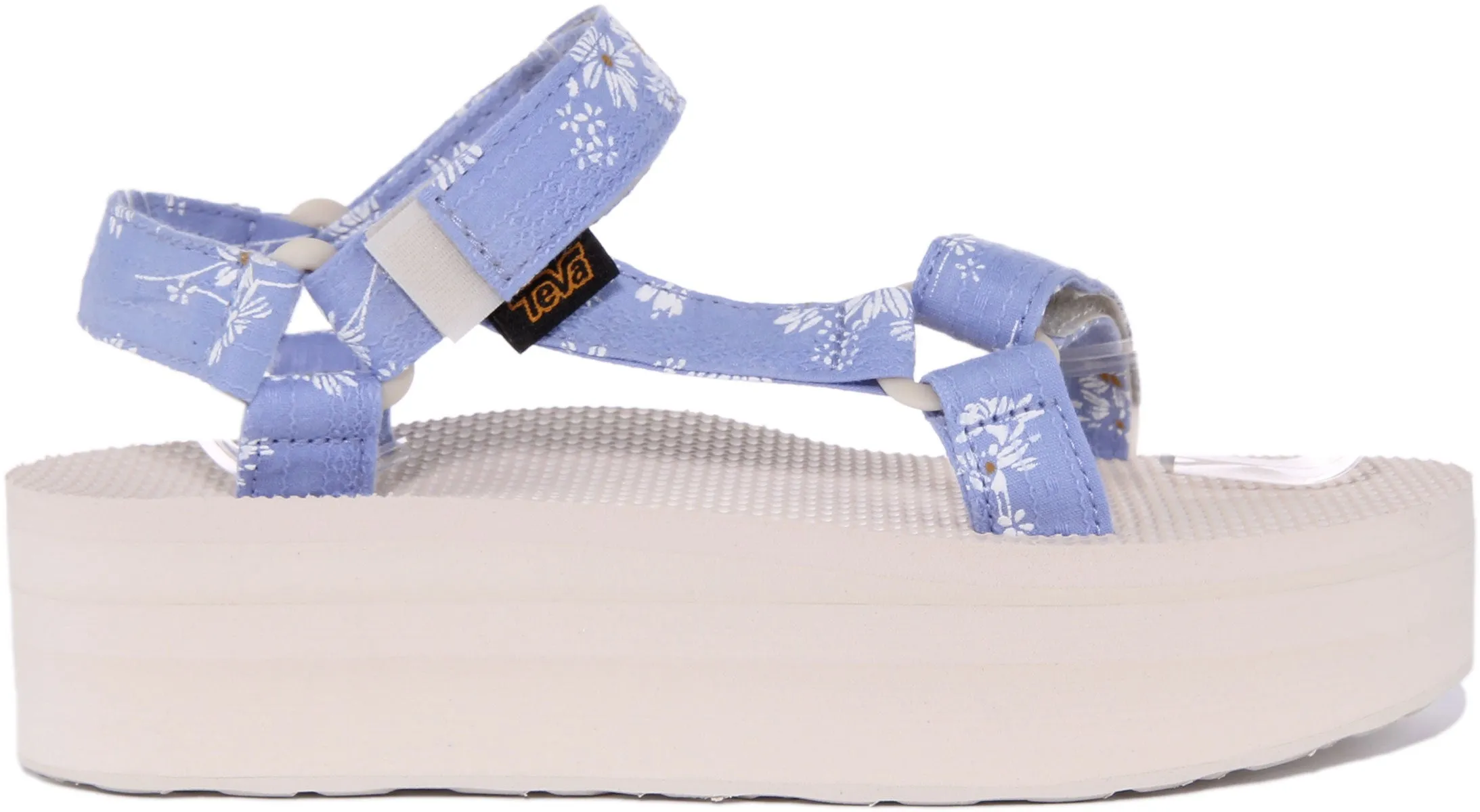 Teva Flatform In Blue Floral For Women