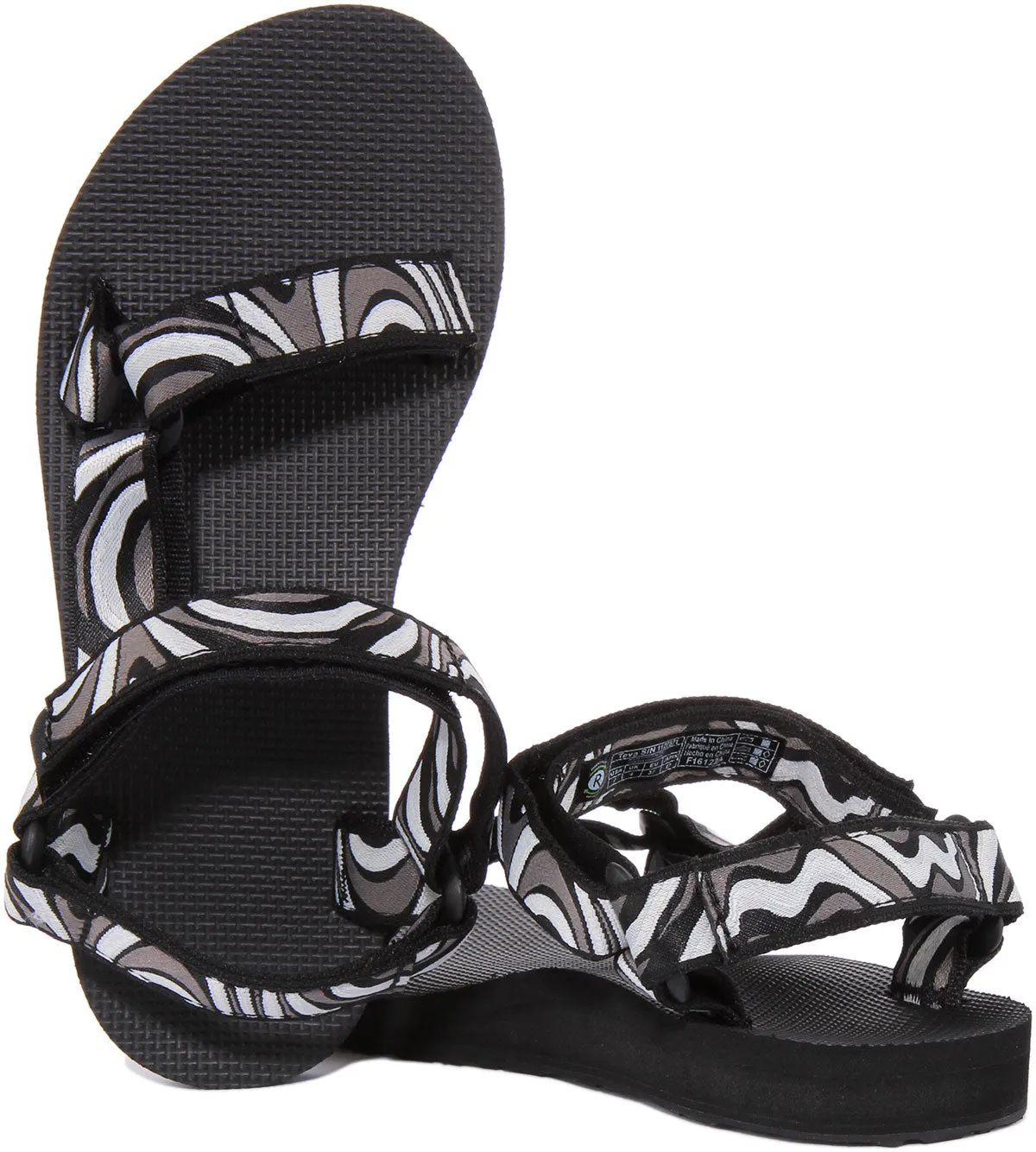 Teva Original Univer In Black White For Women