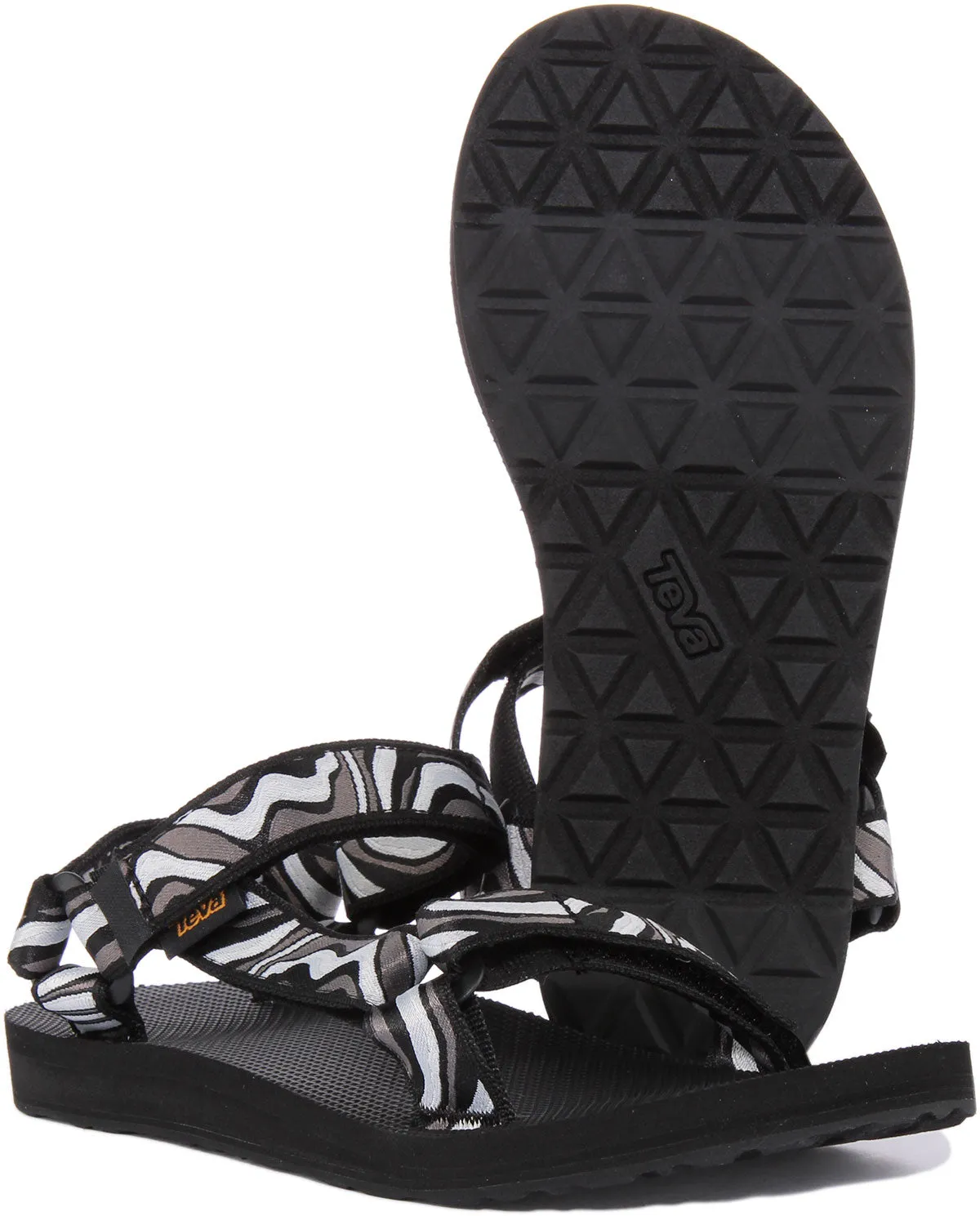 Teva Original Univer In Black White For Women