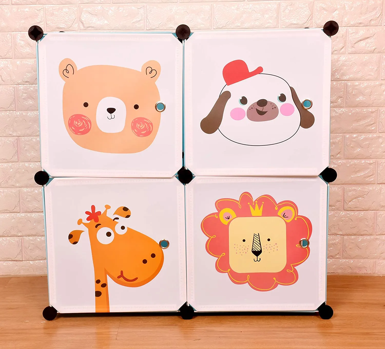 THE LITTLE LOOKERS Collapsible Kids Clothing Wardrobe |Cute Prince & Castle Print/Portable Waterproof Multipurpose Storage Rack/Adjustable Almirah for Babies/Girls/Boys