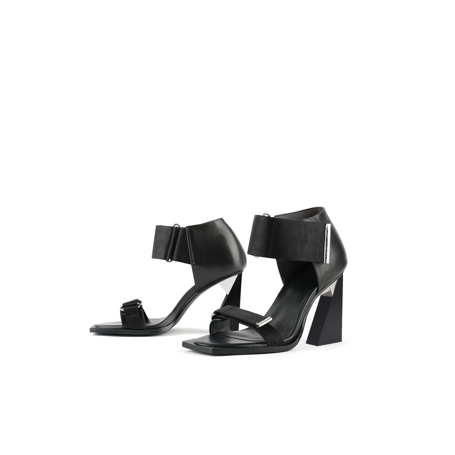 Thick Anke Wrap Geometric Skyscraper Heels