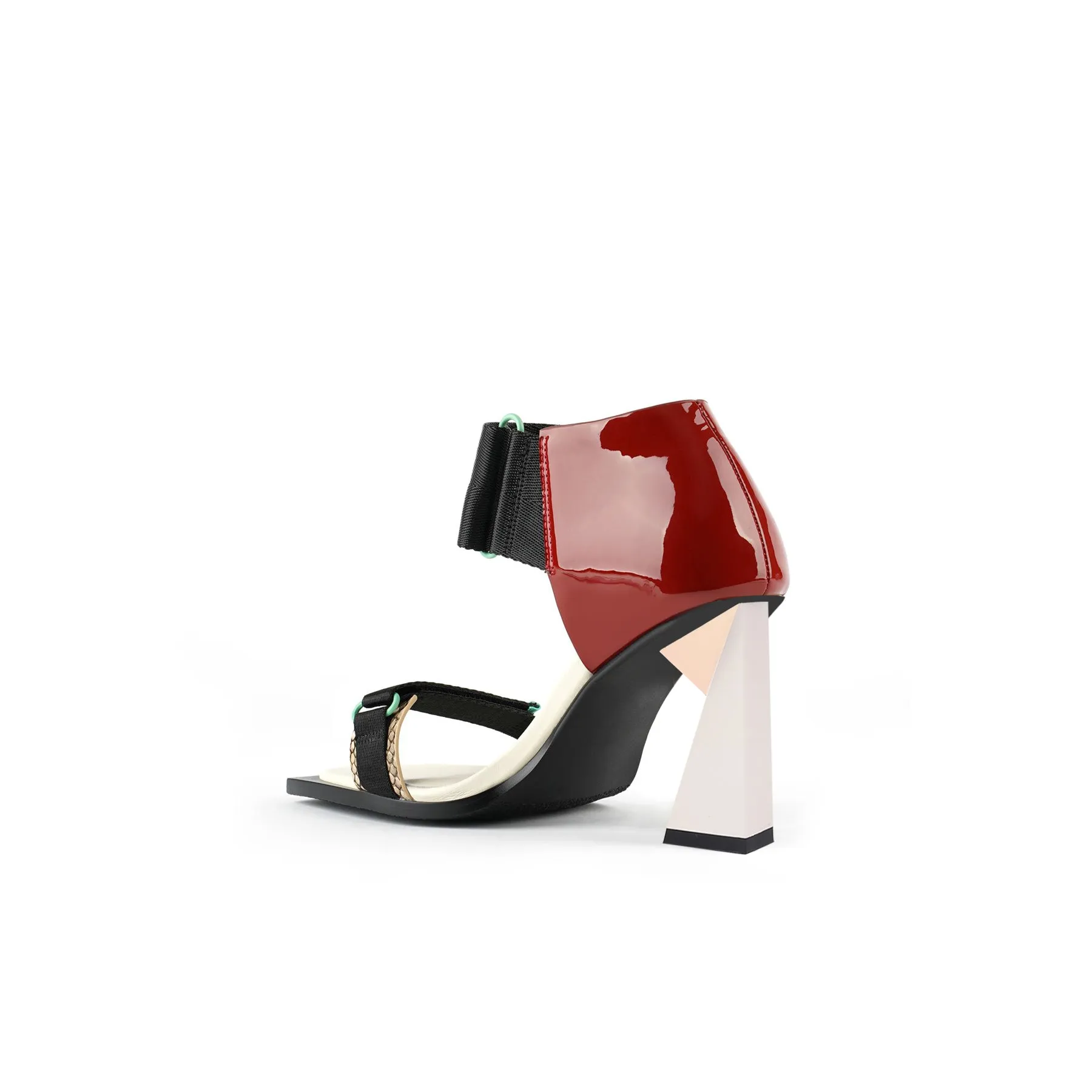 Thick Anke Wrap Geometric Skyscraper Heels