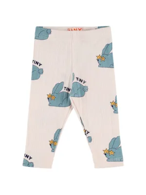 Tiny Cottons   Rabbit print cotton blend knit leggings 