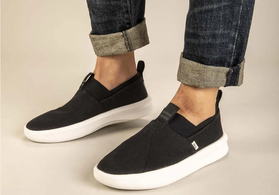 TOMS Mens Canvas Shoes Espadrilles - Black