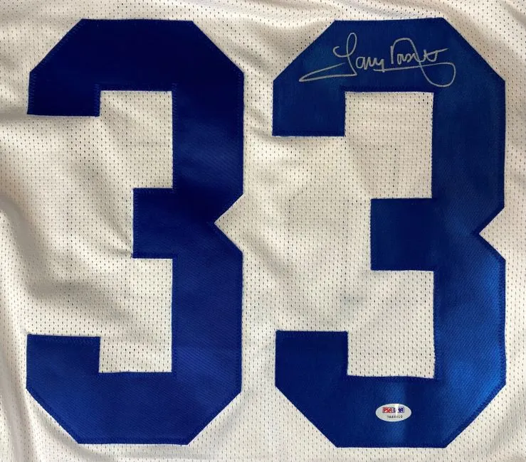 Tony Dorsett Dallas Signed White Football Jersey PSA Hologram