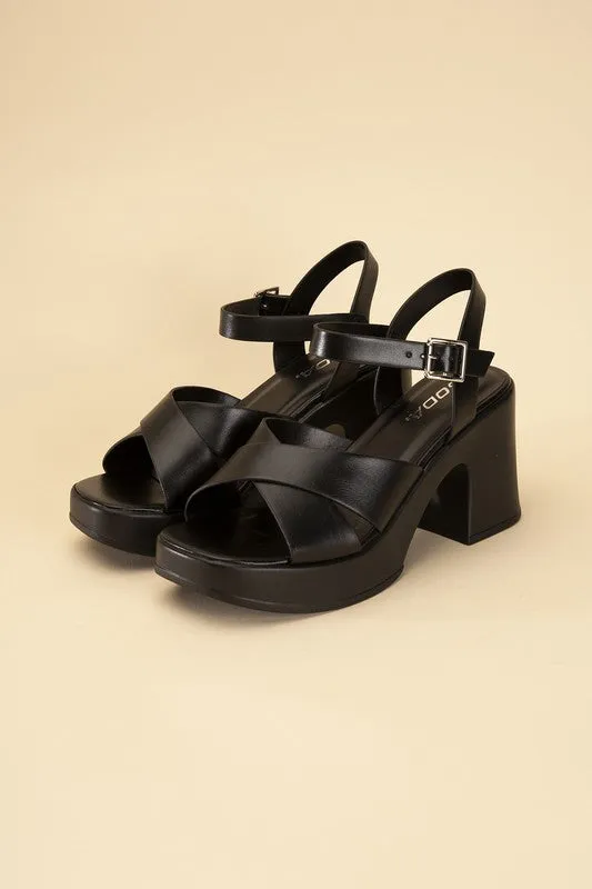 TOUCH Crisscross Sandal Heels