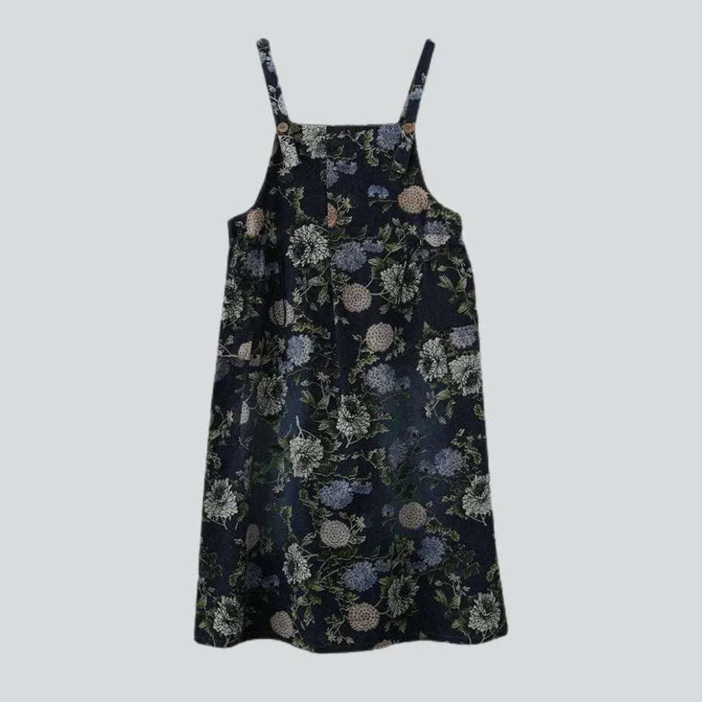 Trendy y2k painted jean dress